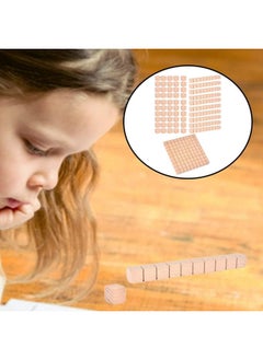 NC NC Montessori DIY Wooden Base Ten Blocks Class Home Math Manipulative Counting School Supplies Math Games Early Math Learning Number Blocks Toy - Package B