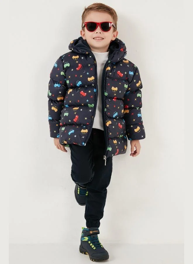 Lela  Lela Extra Filled Soft Polar Fleece Hooded Puffer Coat Boy's COAT 5763003 for Men | Best Price UAE