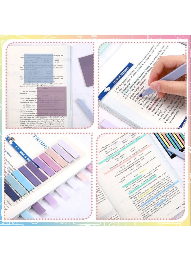 Teling 1160 Sheets Pastel Transparent Sticky Notes, 3 x 3 inch Clear Sticky Note Waterproof See Through Memo Pad, Translucent Writable Index Tabs for Annotating Books, Study Stationary Supplies - Image 5