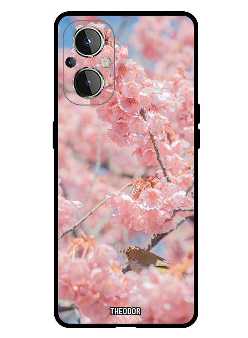 Theodor Protective Case Anti Scratch Shock Proof Bumper Cover For Oppo Reno 8 Z  Pink Flowers - Image 1