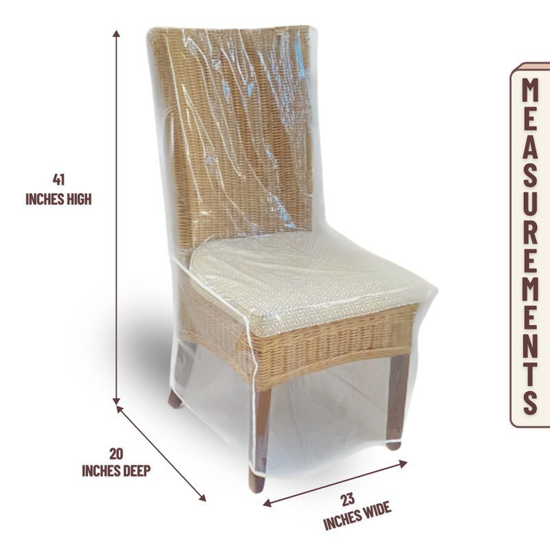 Evelots Dining Room/Kitchen Chair Cover/Protector-8 Pack- Heavy Duty Clear PVC Vinyl-No Dust/Spill/Pet Hair/Pet Claws, Easy Clean Slipcover - Image 4