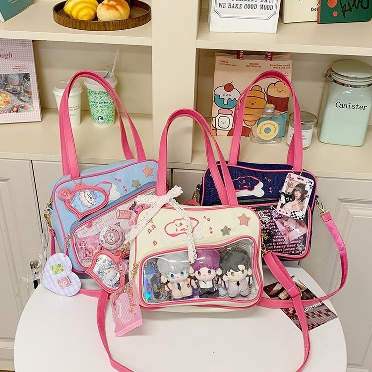 Cute Japanese Anime Print Shoulder Bag - Image 1