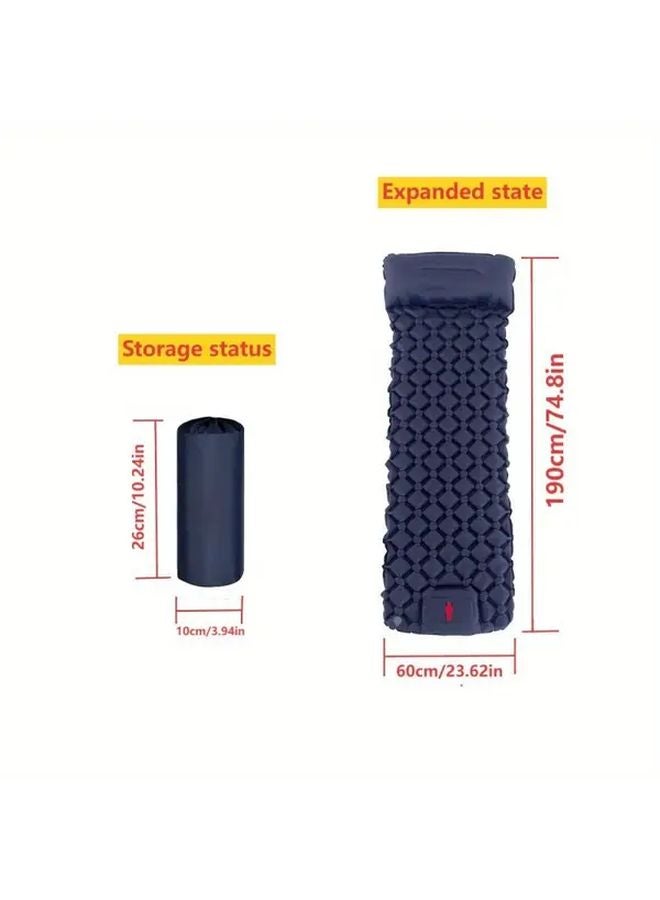 73Hours Royal Blue Portable Inflatable Rest Pad Self Inflating Foot Bed Quick Setup for Camping Beach Hiking Cycling - Image 3