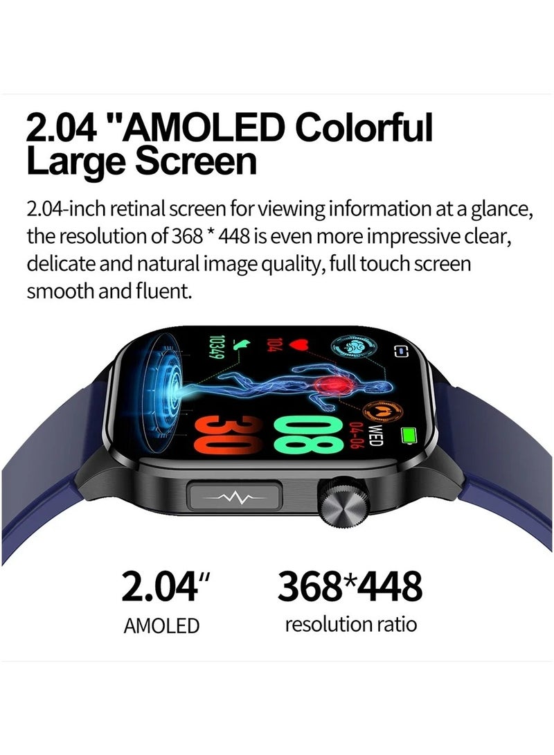 AROAQ New Blood Lipids Uric Acid Blood Glucose Smart Watch ECG+PPG+HRV Heart Rate Blood Body Composition Bluetooth Call Smartwatch  - Image 4
