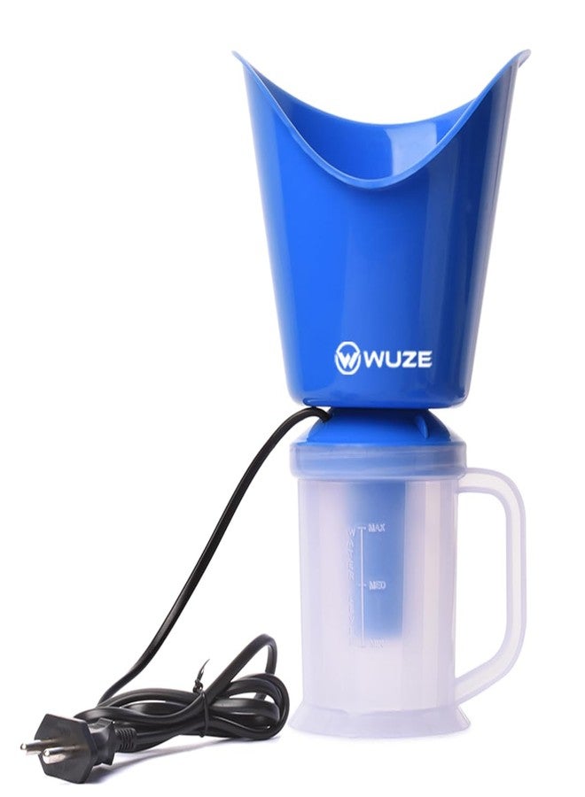 Wuze 3 In 1 Steamer For Cold, Cough and Nasal Congestion | Facial Steamer & Vaporizer | Steam Inhaler | Kids & Adult, Blue - Image 1
