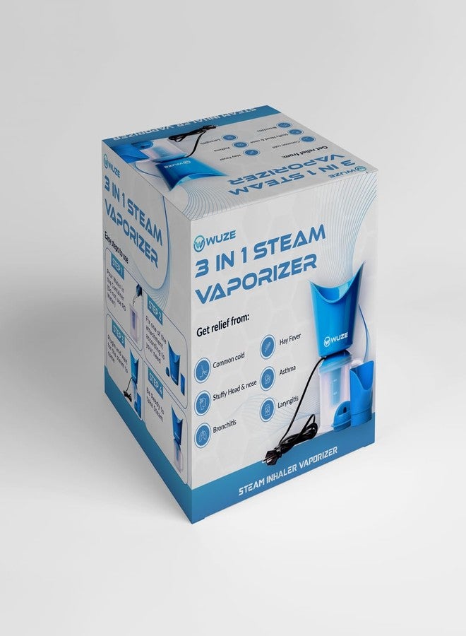 Wuze 3 In 1 Steamer For Cold, Cough and Nasal Congestion | Facial Steamer & Vaporizer | Steam Inhaler | Kids & Adult, Blue - Image 5