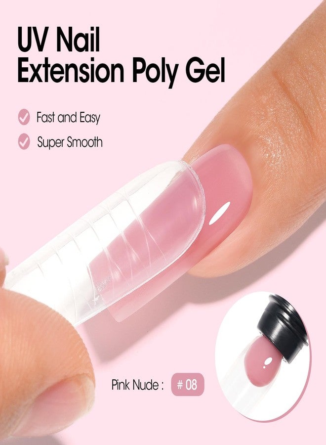 GELLEN Poly Gel Builder Nail Gel for Nail Extension Nail Strengthener, 60 g 08 Pink Nude Nails Enhancement Thickening Long-lasting Nail Art Design for Easy DIY at Home Salon Manicure Technician - Image 2