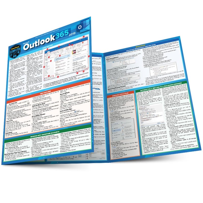 QuickStudy Microsoft Outlook 365 - 2019: A Laminated Software Reference Guide - Image 1