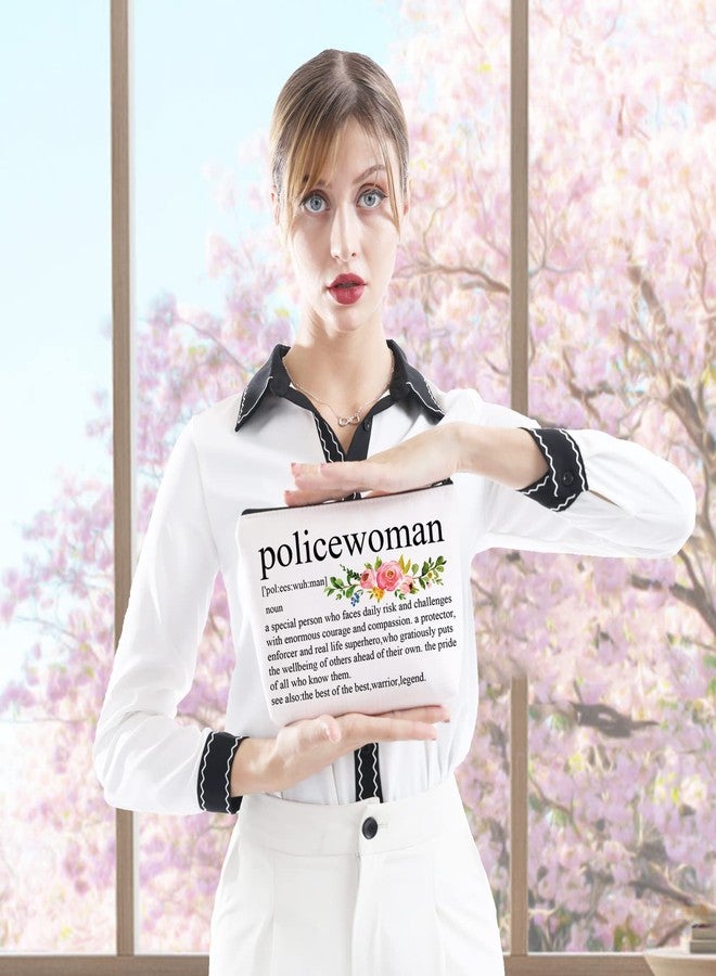 GJTIM Policewoman Definition Makeup Bag Gift Police Officer Gift Police Academy Graduation Gift Police Sergeant Gift Police Gear Bag (Policewoman Definition) - Image 4