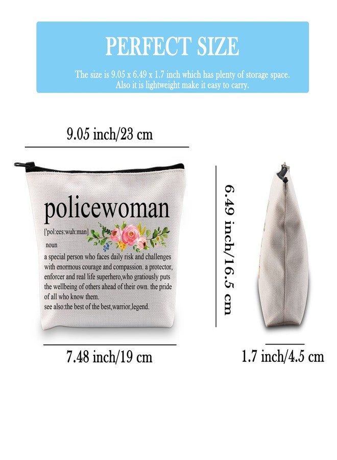GJTIM Policewoman Definition Makeup Bag Gift Police Officer Gift Police Academy Graduation Gift Police Sergeant Gift Police Gear Bag (Policewoman Definition) - Image 2