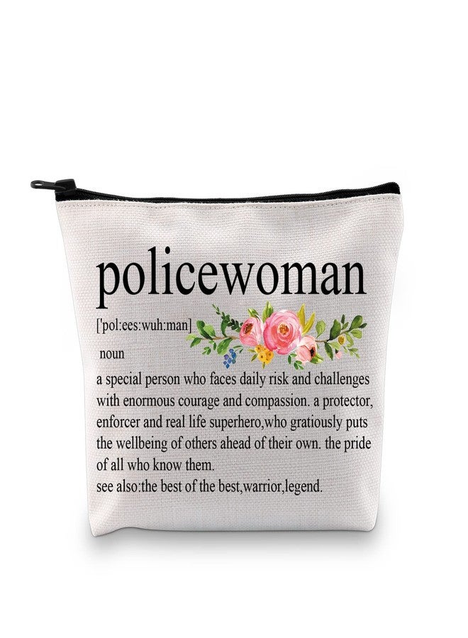 GJTIM Policewoman Definition Makeup Bag Gift Police Officer Gift Police Academy Graduation Gift Police Sergeant Gift Police Gear Bag (Policewoman Definition) - Image 1