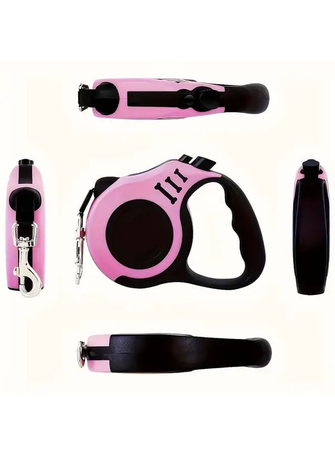 Peacock Blue Retractable Dog Leash 10 Foot With Ergonomic Comfort Grip And Colorful Bone Design Durable Nylon - Image 5