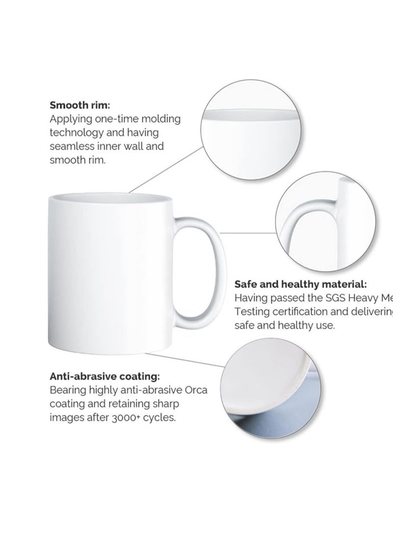 RYN Mug With Design Ramadan Mubark Lanterns White & Black - Image 2