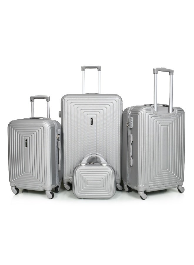 مورانو طقم شنط سفر من مورانو مكون من أربع قطع لون فضي - Image 1