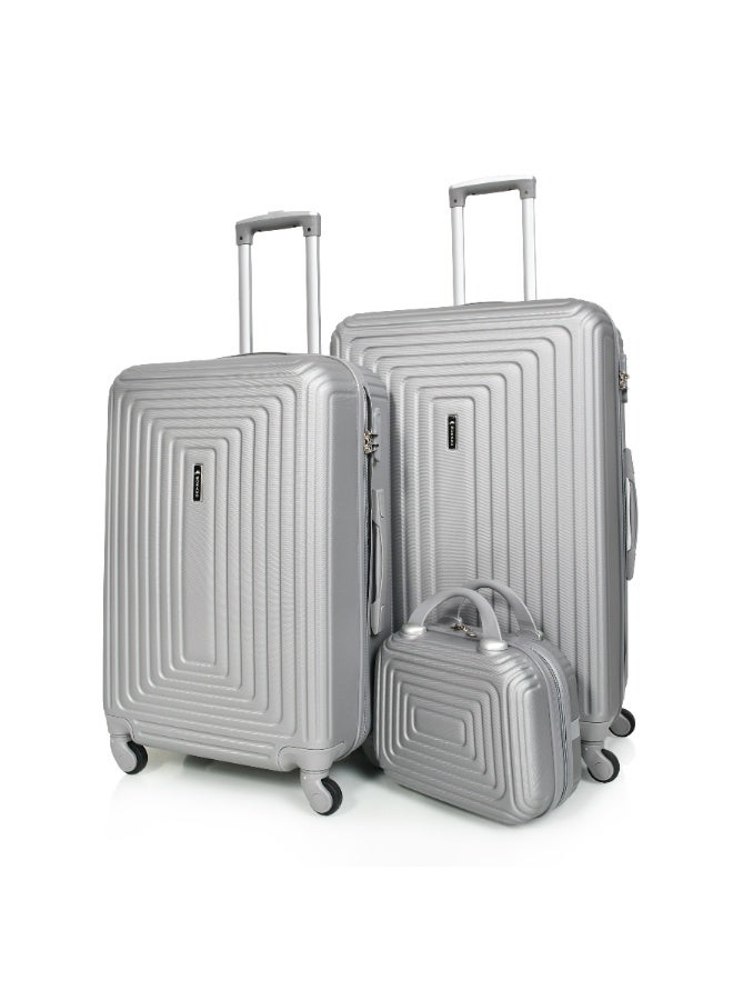 مورانو طقم شنط سفر من مورانو مكون من أربع قطع لون فضي - Image 3