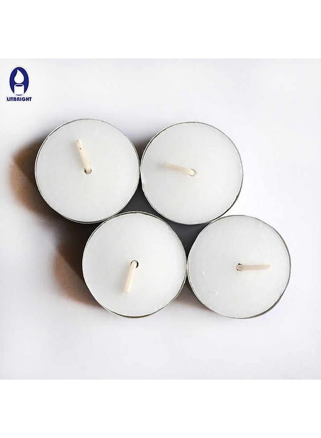 HONEY BEE Honeybee 100-Piece Unscented Tea Light Candles White - Image 3