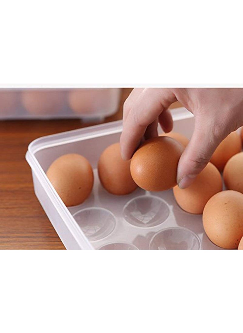 MorivaHomes MorivaHomes Transparent 24 Grid Eggs Storage Airtight Container Tray for Refrigerator Egg Holder for FridgeFreezer Stackable Egg Tray With Lid Egg Storage Box Carrier 31x23x6cm  - Image 5