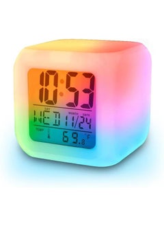 SARVYA SHOP Smart Digital Alarm Clock 7 Colour Change Snooze Led Light Clock Table Watch Clock Bedroom Heavy Sleepers Glowing Led Digital Alarm Desk Clock Night Table Watch Multicolour