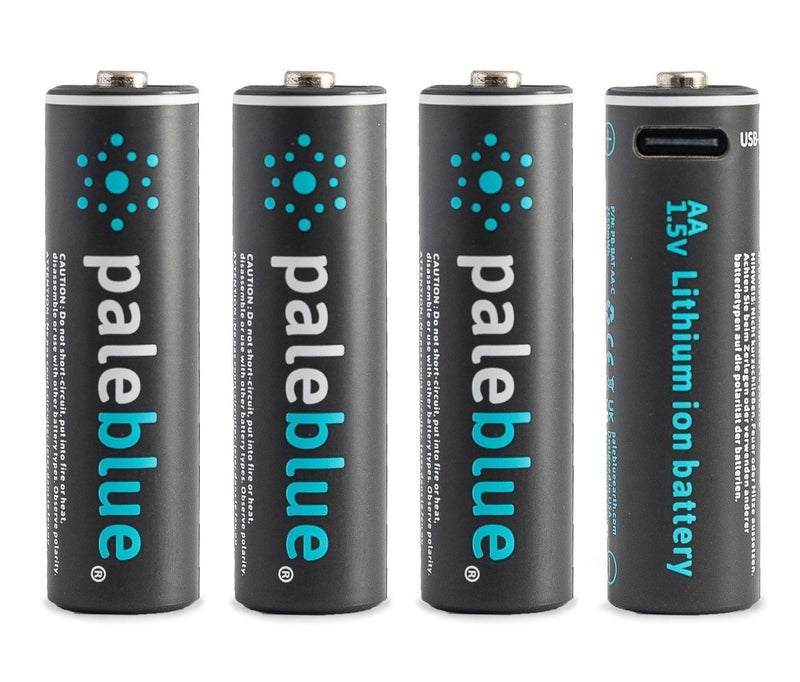 paleblue AA Rechargeable Li-Ion Batteries (4-Pack) with USB-A to USB-C Cable; 1.5V, 2550mWh/1700mAh, 1000+ Cycles, Fast Charging Under 1.9 Hour, Lithium Batteries for Smart Devices, Toys & Remotes, No External Charger Needed - Image 5