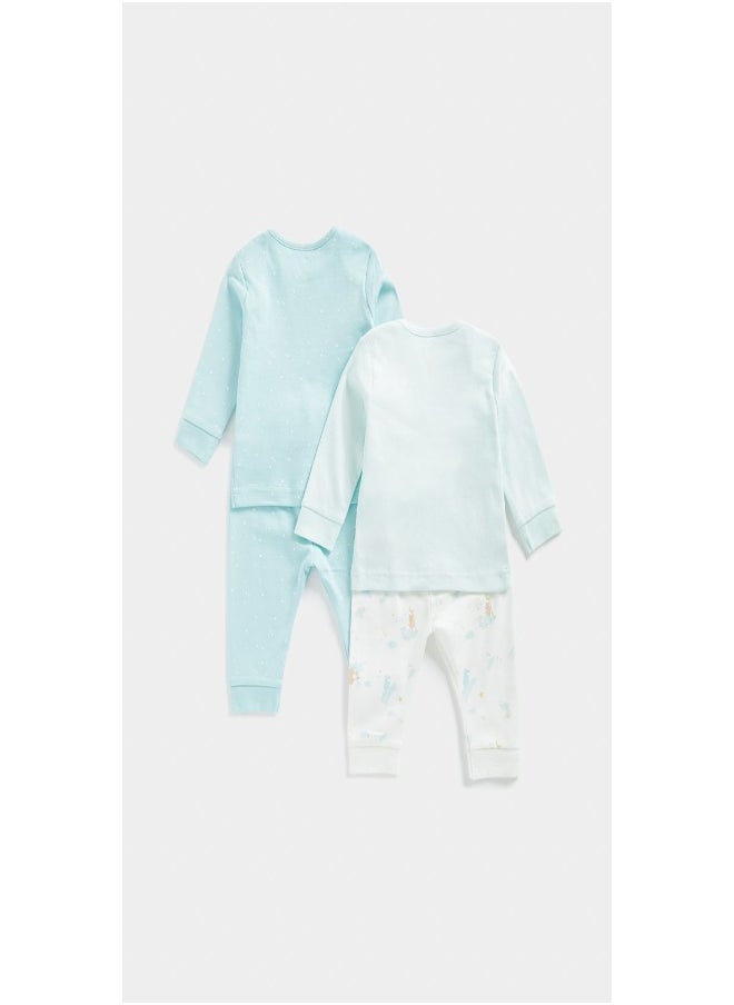 mothercare - Bear and Bunny Baby Pyjamas 2 Pack - Image 1