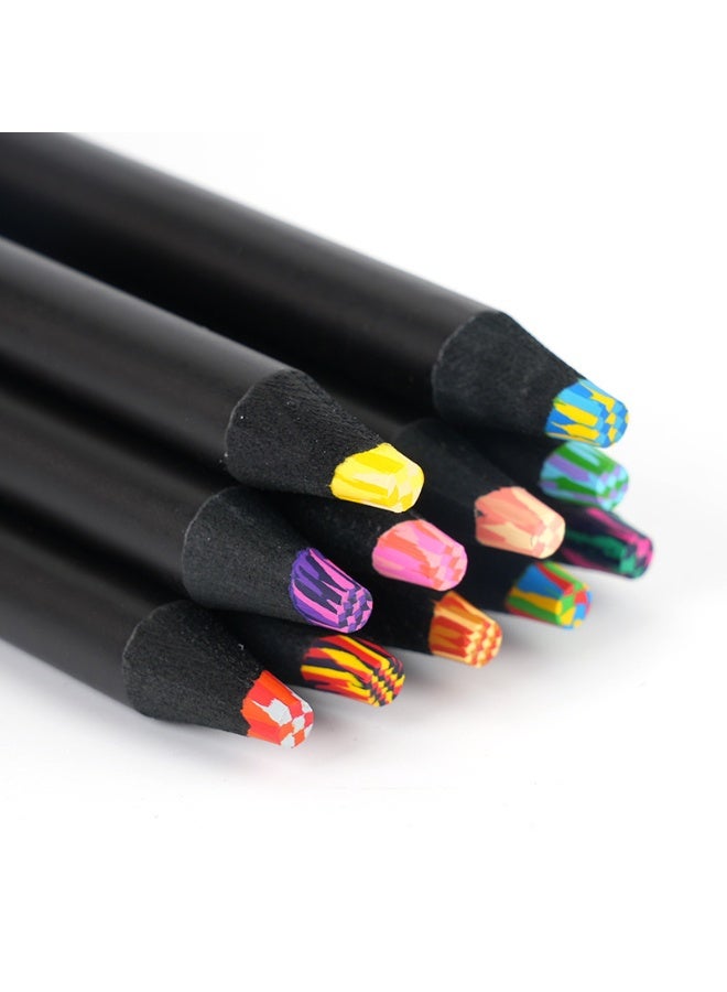 AL RAID Pre-Sharpened Rainbow Colored Pencils (12 pieces) - Professional Art Supplies for Drawing, Coloring & Sketching - Ideal for Adults & Artists  - Image 3