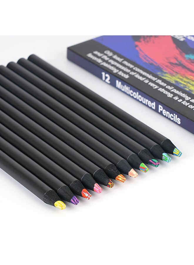 AL RAID Pre-Sharpened Rainbow Colored Pencils (12 pieces) - Professional Art Supplies for Drawing, Coloring & Sketching - Ideal for Adults & Artists  - Image 2