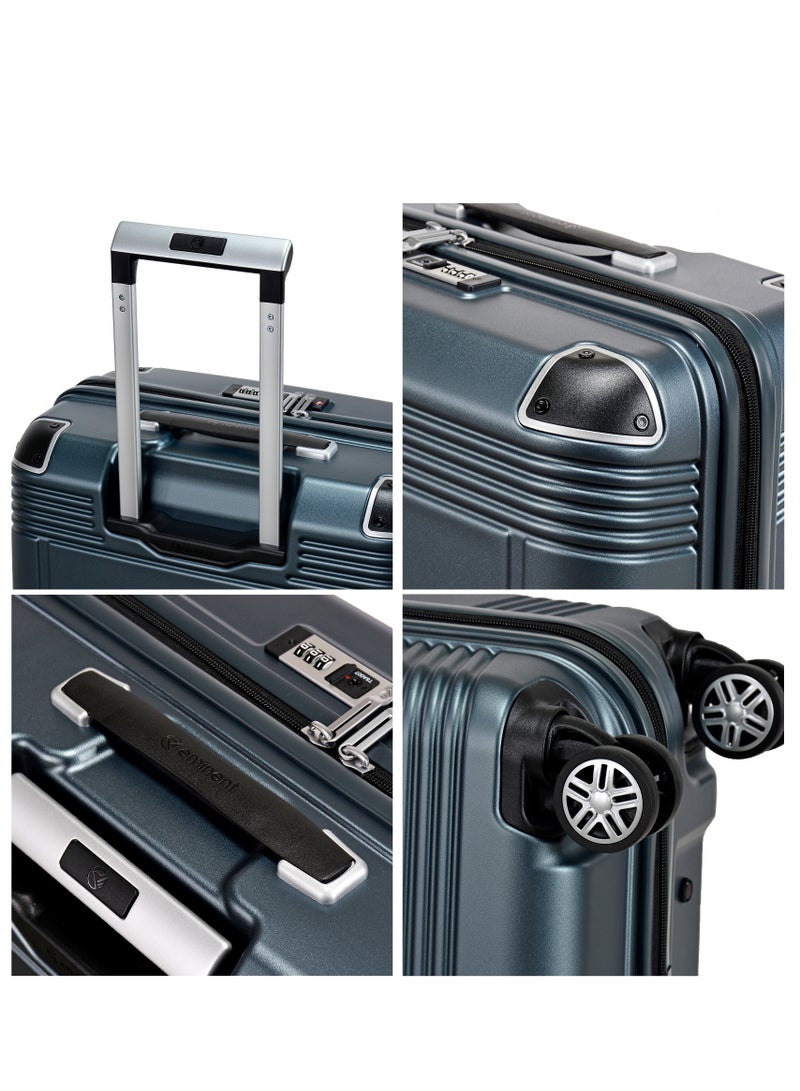 إيمينينت حقيبة سفر صلبة كبيرة بعجلات دوارة مزدوجة هادئة وقفل  لون جرافيتي - Image 4