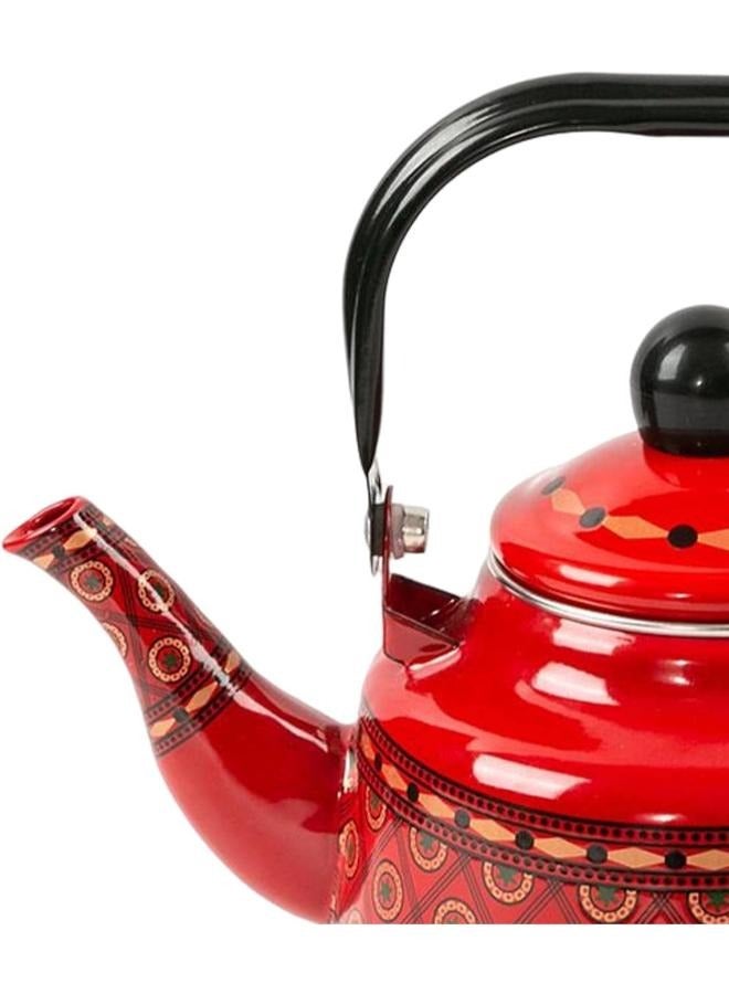 2.5L Enameled Tea Kettle Tea Pot Glazed Portable Stovetop for Home - Image 3