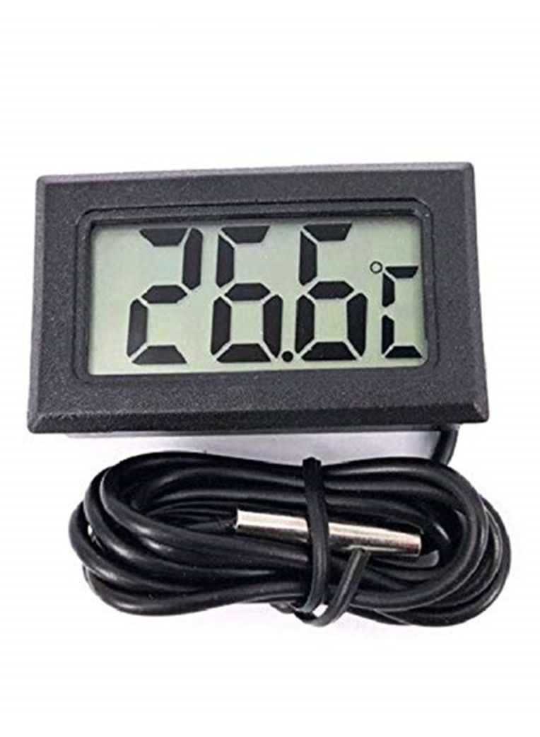 ميزان حرارة رقمي لخزان الأسماك وميزان حرارة أسود - Image 1