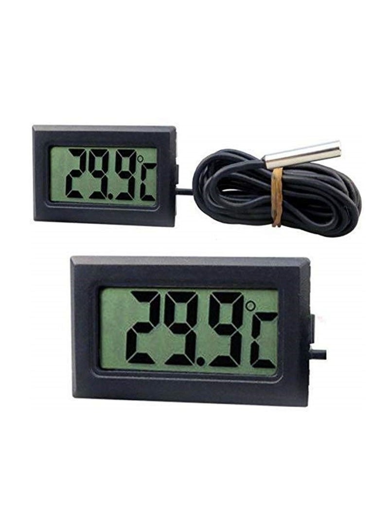 ميزان حرارة رقمي لخزان الأسماك وميزان حرارة أسود - Image 2