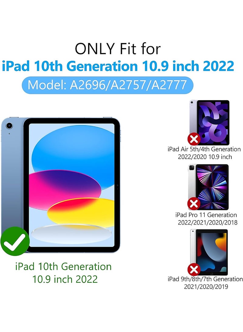 Case for iPad A16 11th Generation (2025) / iPad 10th Gen (2022) 11/10.9 Inch – Military Grade 3-Layer Shockproof Full Body Protective Cover with Screen Protector, Pencil Holder, 360° Rotating Stand [ Without Shoulder Strap ] - Image 4