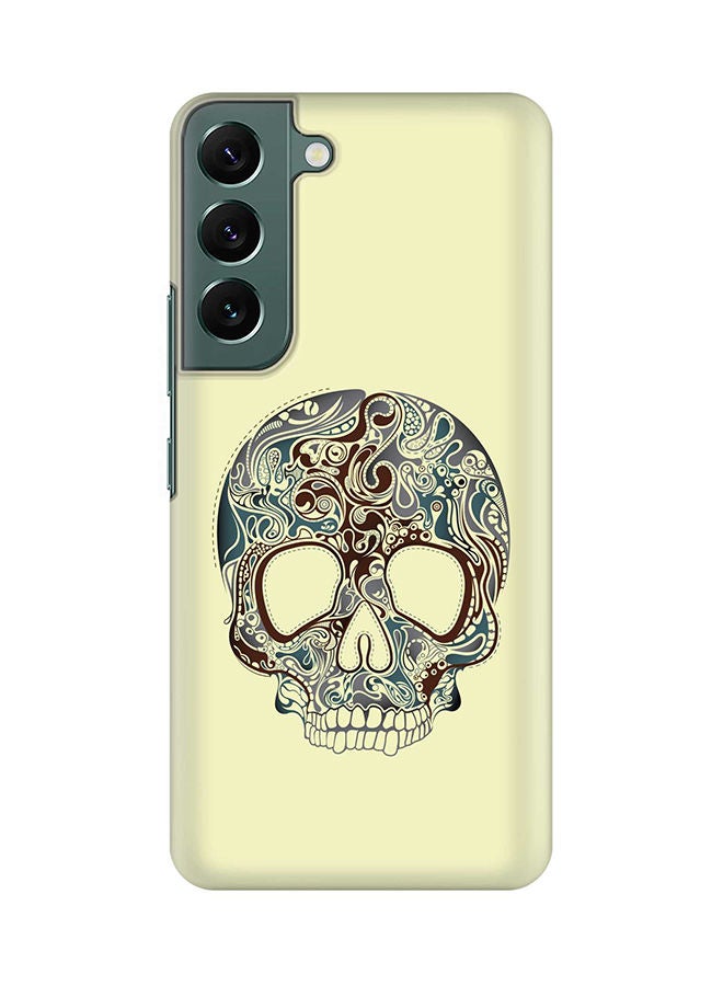 Case for Samsung Galaxy S22 5G Slim Snap Classic Series Shield Matte Finish Print - Skully Tattoo