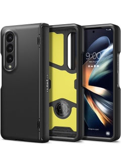 Spigen Slim Armor Pro Pen Edition (Hinge Coverage) Samsung Galaxy Z Fold 4 Case Cover - Black (S-Pen NOT included)  - Image 1
