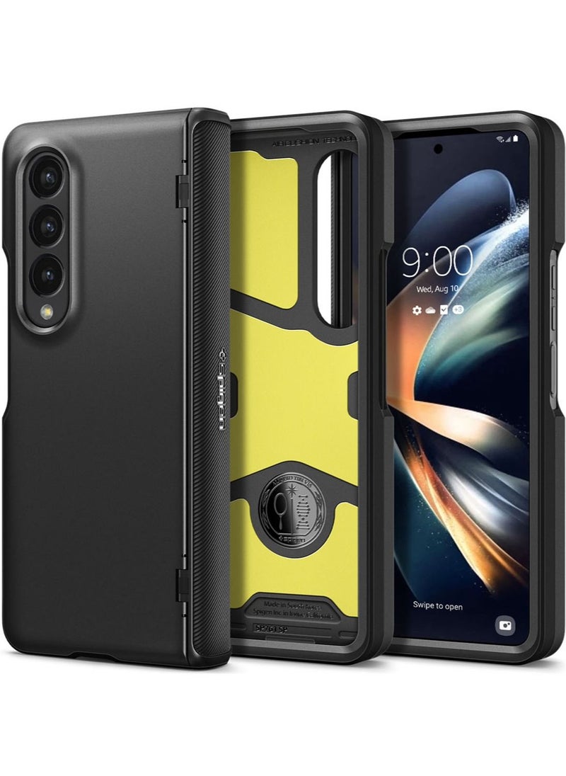 Spigen - غطاء حماية Slim Armor Pro Pen Edition (تغطية المفصلة) لهاتف Samsung Galaxy Z Fold 4 - أسود (قلم S غير متضمن) - Image 1