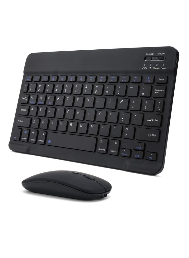 Ultra-Slim Rechargeable Bluetooth Keyboard and Mouse Combo – Portable Wireless Set for Android, Windows, iPhone, iPad, and Tablets  - Image 1
