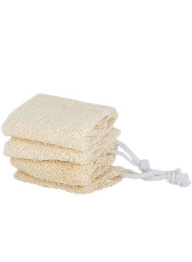 pisdoplop 4" Natural Loofah Exfoliating Body Sponge Scrubber For Skin Care In Bath Spa Shower Pack Of 4 - Image 3