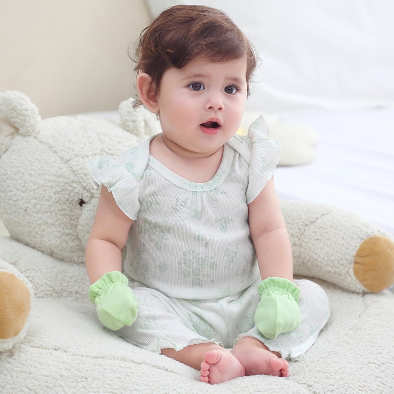 Ruliby Baby Girl Bodysuit and Pant Set Summer Soft Newborn Clothes Outfits 6-9 month - Image 3