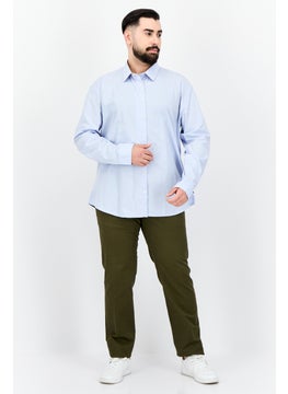 French Connection Men 2 Pcs Regular Fit Long Sleeves Plain Casual Shirt, White/Blue  - Image 4