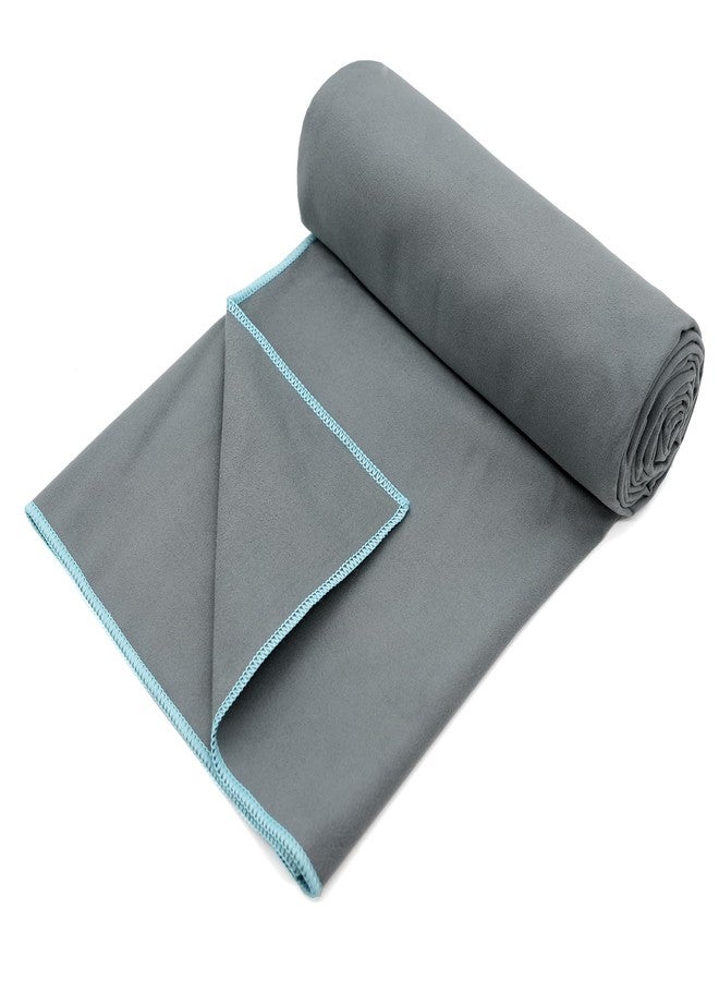 Eunzel 2 Pack Hot Yoga Towel Non-Slip Yoga Mat Towel Ultra-Absorbent Microfiber Towel for Hot Yoga, Pilates，Bikram and Workout 26.5"x 72", Gray - Image 2