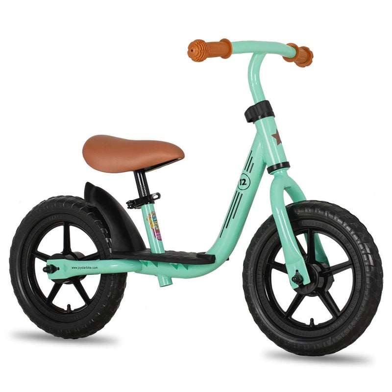 JOYSTAR 10 Inch Toddler Balance Bike 2 Year Old Push Bicycle with Footrest 10 Glider Bikes No Pedal Bicycle Training Bikes Baby Birthday Gifts for 24 Girls Green - Image 2