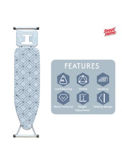 Sweet Home Sweet Home Premium Foldable Ironing Board with Heat Resistant Cover – Adjustable Height & Sturdy Legs  - Image 2