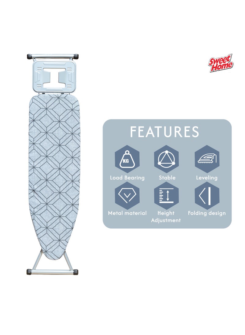 Sweet Home Sweet Home Premium Foldable Ironing Board with Heat Resistant Cover – Adjustable Height & Sturdy Legs  - Image 2