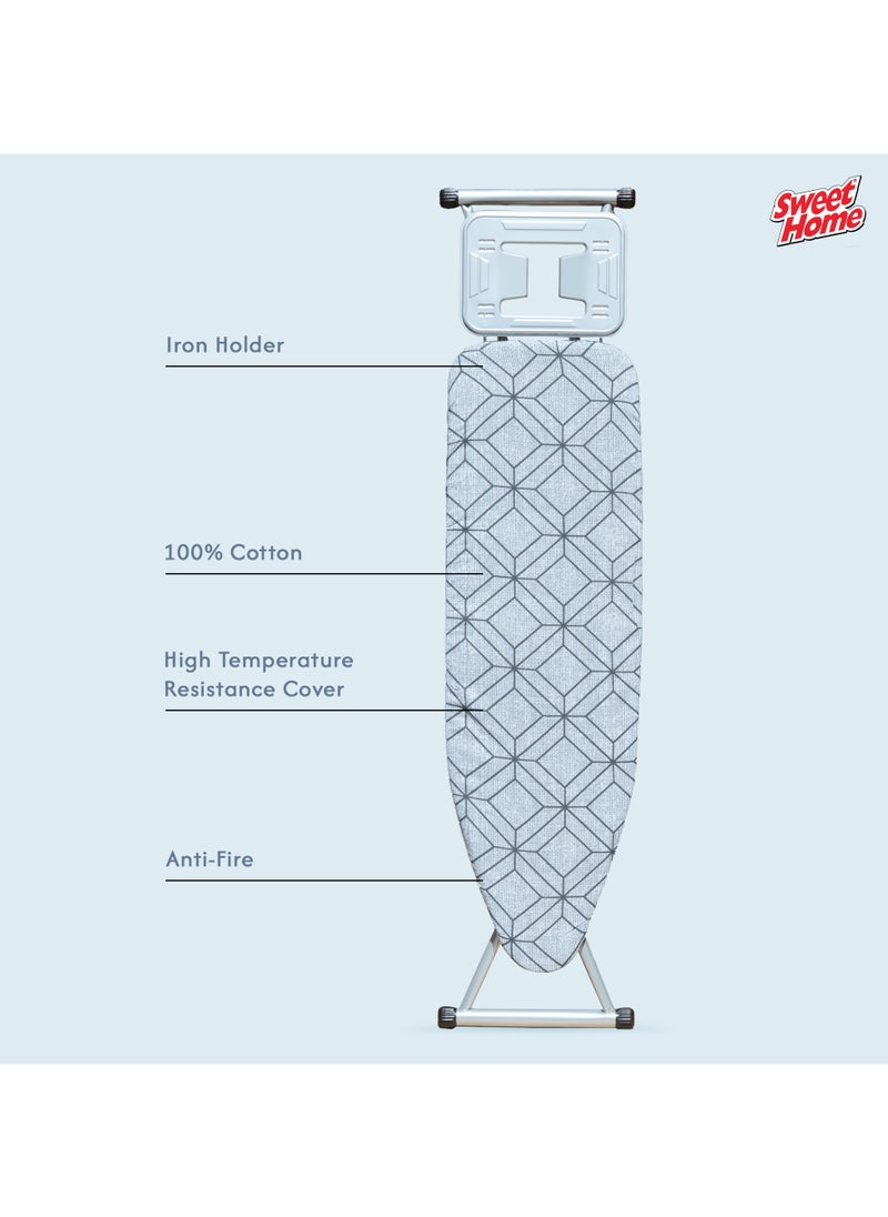 Sweet Home Sweet Home Premium Foldable Ironing Board with Heat Resistant Cover – Adjustable Height & Sturdy Legs  - Image 3