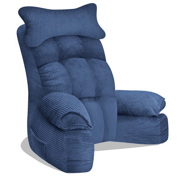 READING PILLOW FOR BED ADULT LARGE BED PILLOW WITH ARMS SUPPORTIVE BACK PILLOW FOR SITTING UP IN BED FOR READING WATCHING TV OR GAMING