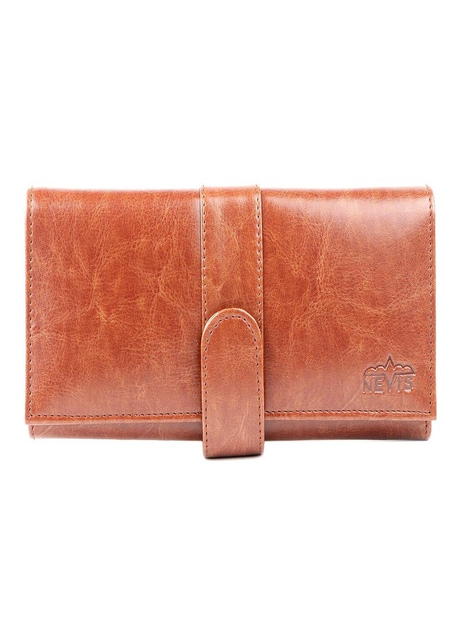 Nevis Crunch Leather Elegant Wallet Travel,Business Clutch for Women - Image 1