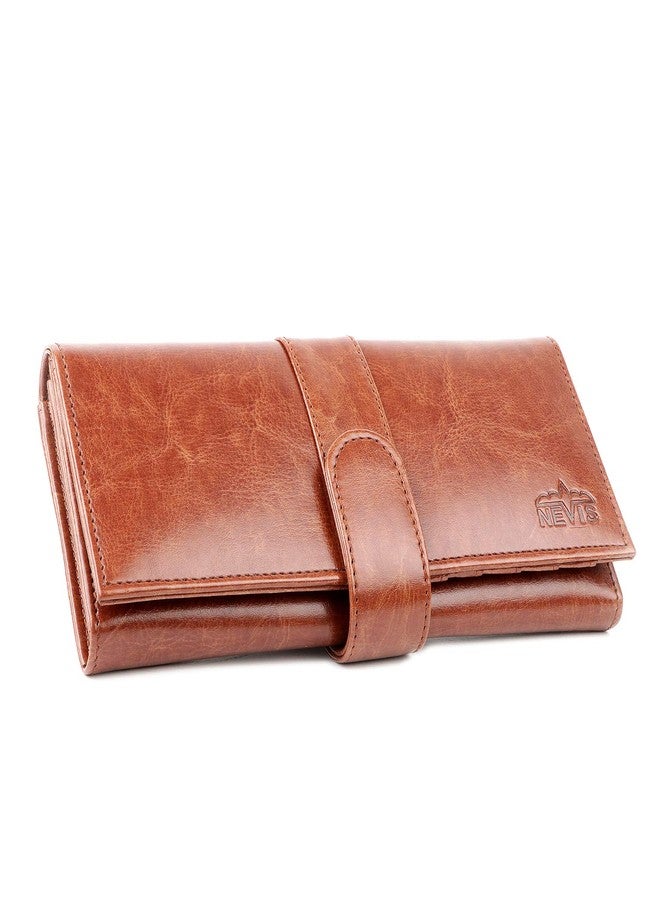 Nevis Crunch Leather Elegant Wallet Travel,Business Clutch for Women - Image 5