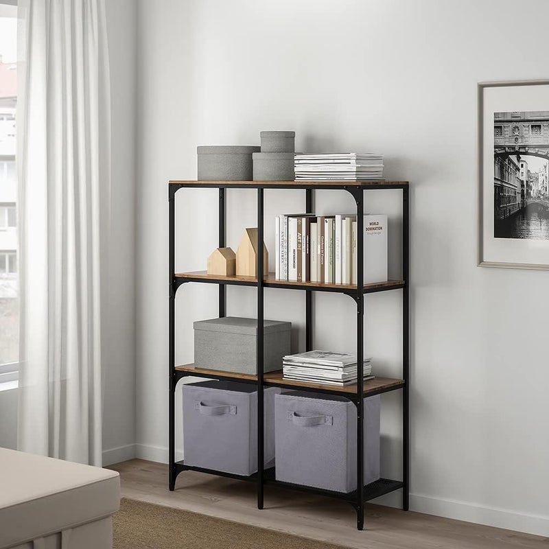 PowerKing Storage Box, 2 Pieces Foldable Storage Cube Storage Box Made of Fabric in Cube Shape – Grey - Image 2