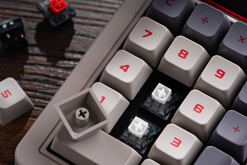 8Bitdo لوحة مفاتيح رقمية ميكانيكية 8BitDo Retro 18، تدعم وضع الآلة الحاسبة، لوحة مفاتيح بلوتوث/2.4G/سلكية لويندوز وأندرويد - إصدار N - Image 5