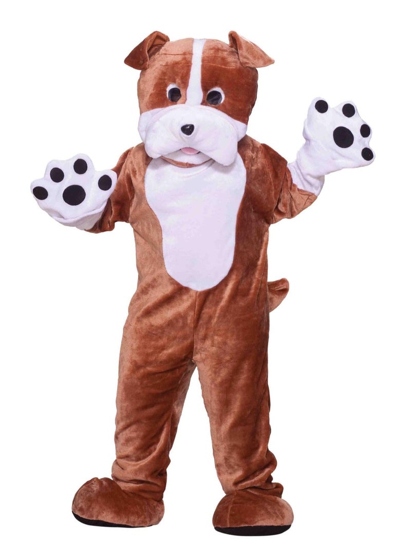 Rubies Forum Novelties by Rubies Deluxe Plush Bulldog Mascot Costume for Events and Halloween, Brown, One Size - Image 1
