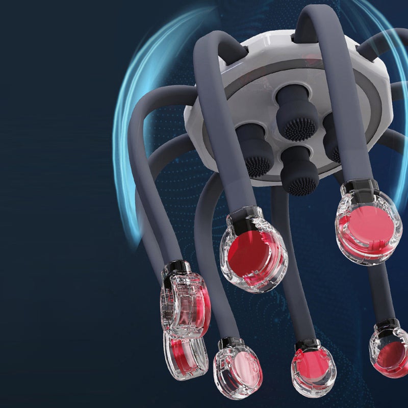 USB Rechargeable Electric Heads Massager Intelligent Scalp Massage Instrument BT Relaxing and Stress-Relief Massager Improve Sleep Quality Device - Image 4